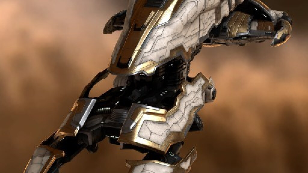 A Legion Tech III strategic cruiser - emblem of the Apocrypha wormhole and Tech III expansion revealed at Fanfest 2008
