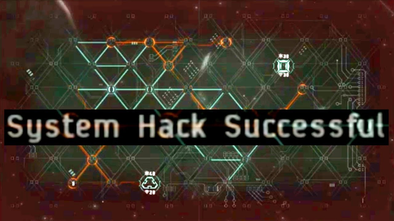 EVE Online's hacking minigame node display with a System Hack Successful banner - a representative image for the 2009 CVA account-hack incident.