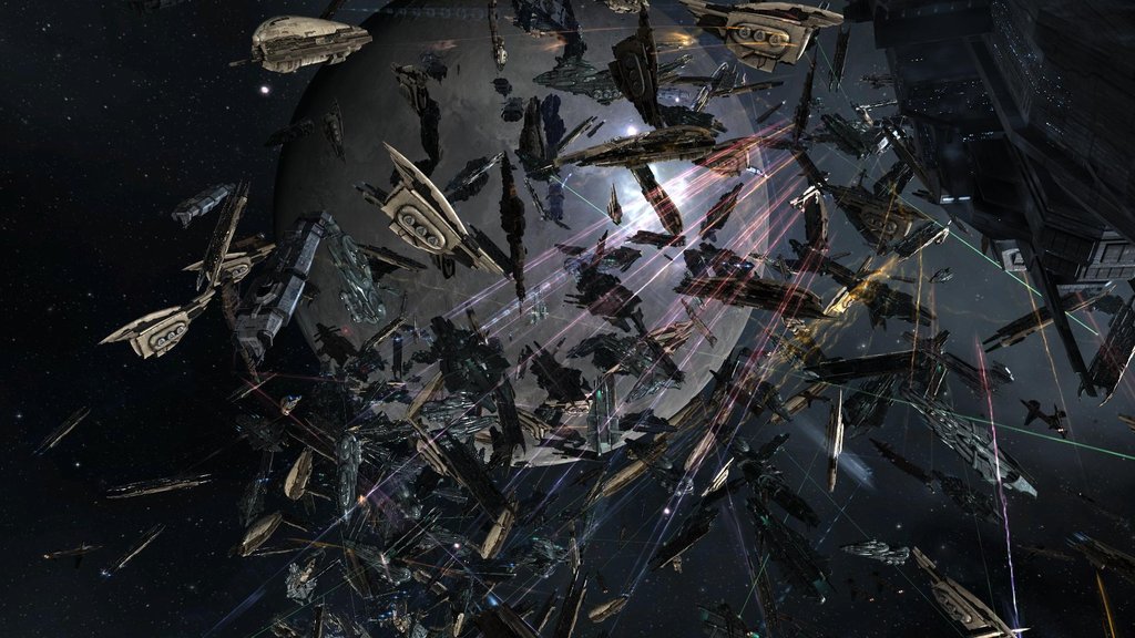 Battle of Asakai - in-engagement screenshot from CCP Manifest's "weekend of epic destruction" post, 29 January 2013, two days after DaBigRedBoat's misclick triggered the cascade
