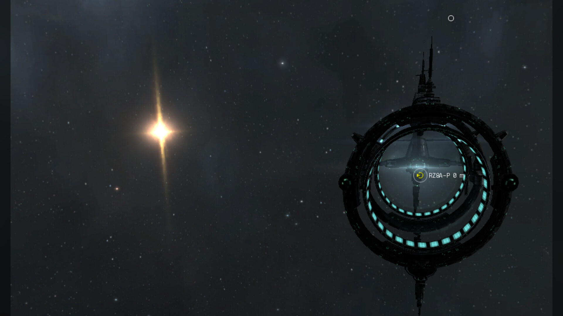 The anomalous bright star of the Caroline's Star event, seen beside a stargate