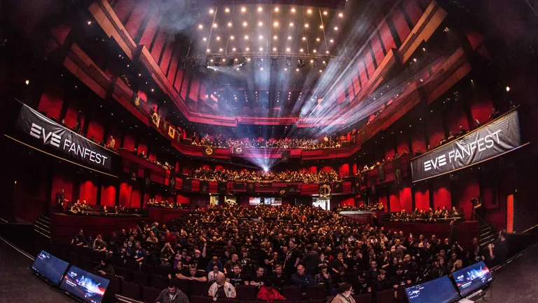 The keynote auditorium at EVE Fanfest 2017, Harpa, Reykjavik
