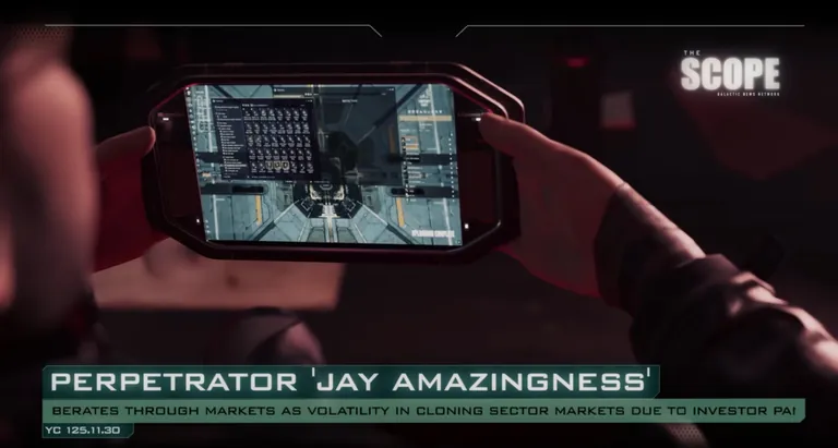The Scope - "Citadel Destruction, Nullsec Heist" broadcast. CCP's in-universe newscasts continue to depict in-station avatar scenes long after the Walking in Stations feature was retired.