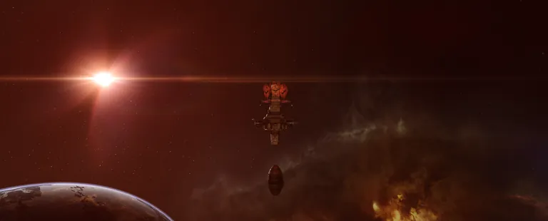 The Ushra'Khan banner displayed on the 9UY4-H Outpost Monument, marking the alliance as the recorded final owners of Unity Station; Signal Cartel pilgrimage photograph