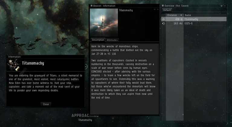 The Titanomachy - in-game permanent memorial of capital wrecks at B-R5RB-D8 planet VII