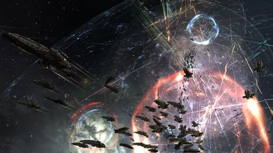 Battle of M-OEE8 - capital engagement screenshot featured in CCP's official coverage