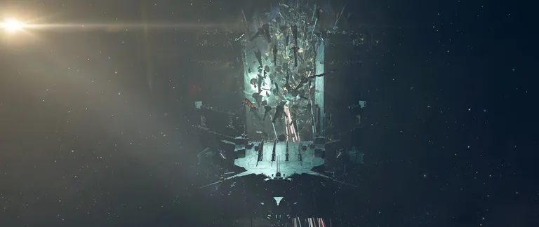 Imperium and PAPI titans massed over M2-XFE during the costliest battle in EVE history.