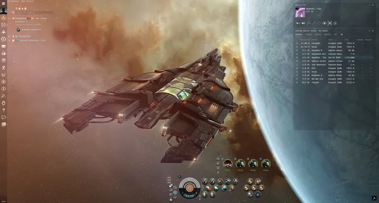 The Gallente Gaia, a Tech II Command Carrier built for armor and skirmish fleet support