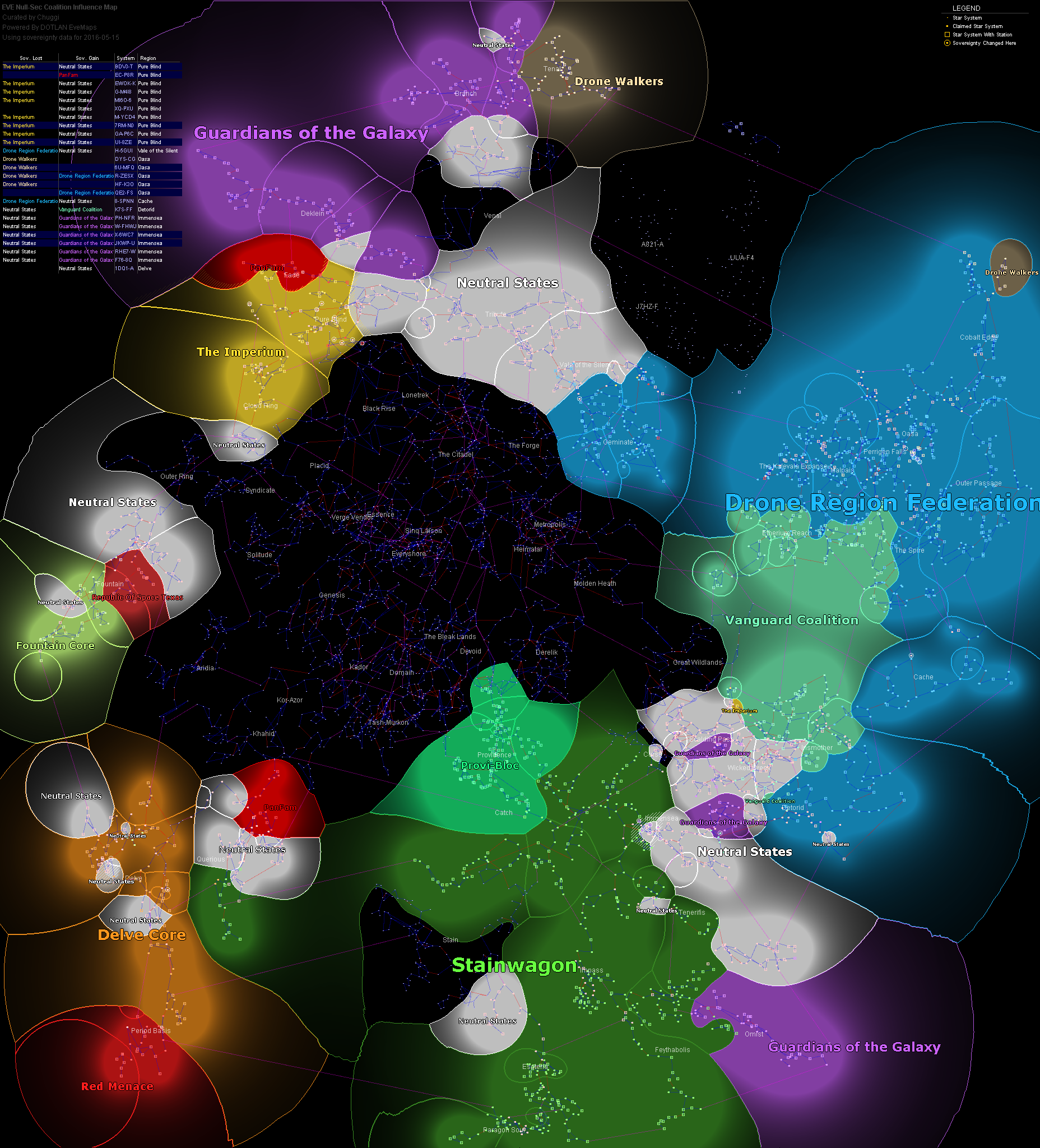 coalition map of New Eden, 2016-05-15