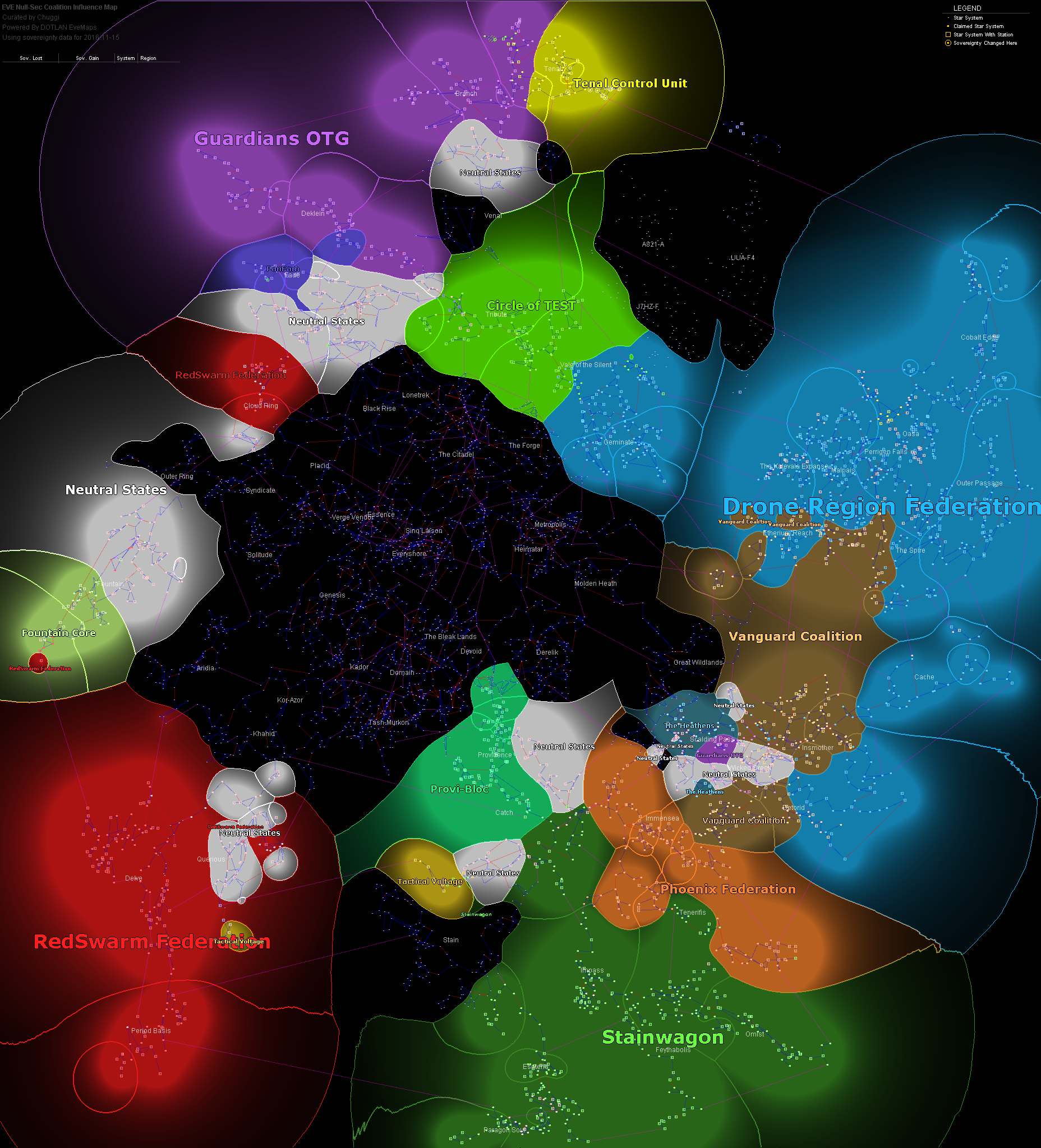coalition map of New Eden, 2016-11-15