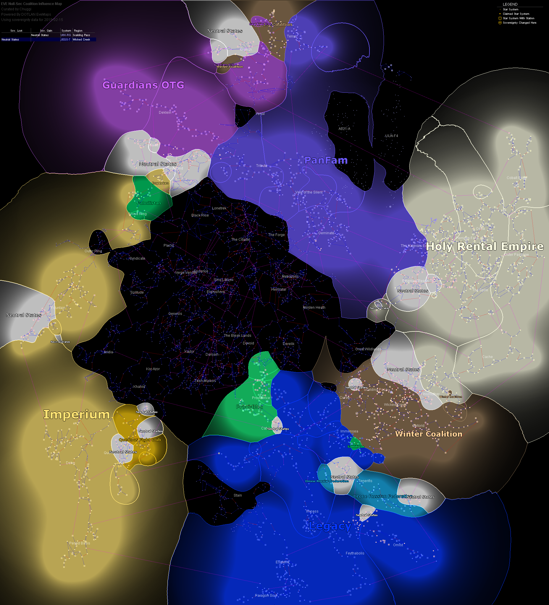 coalition map of New Eden, 2019-02-15