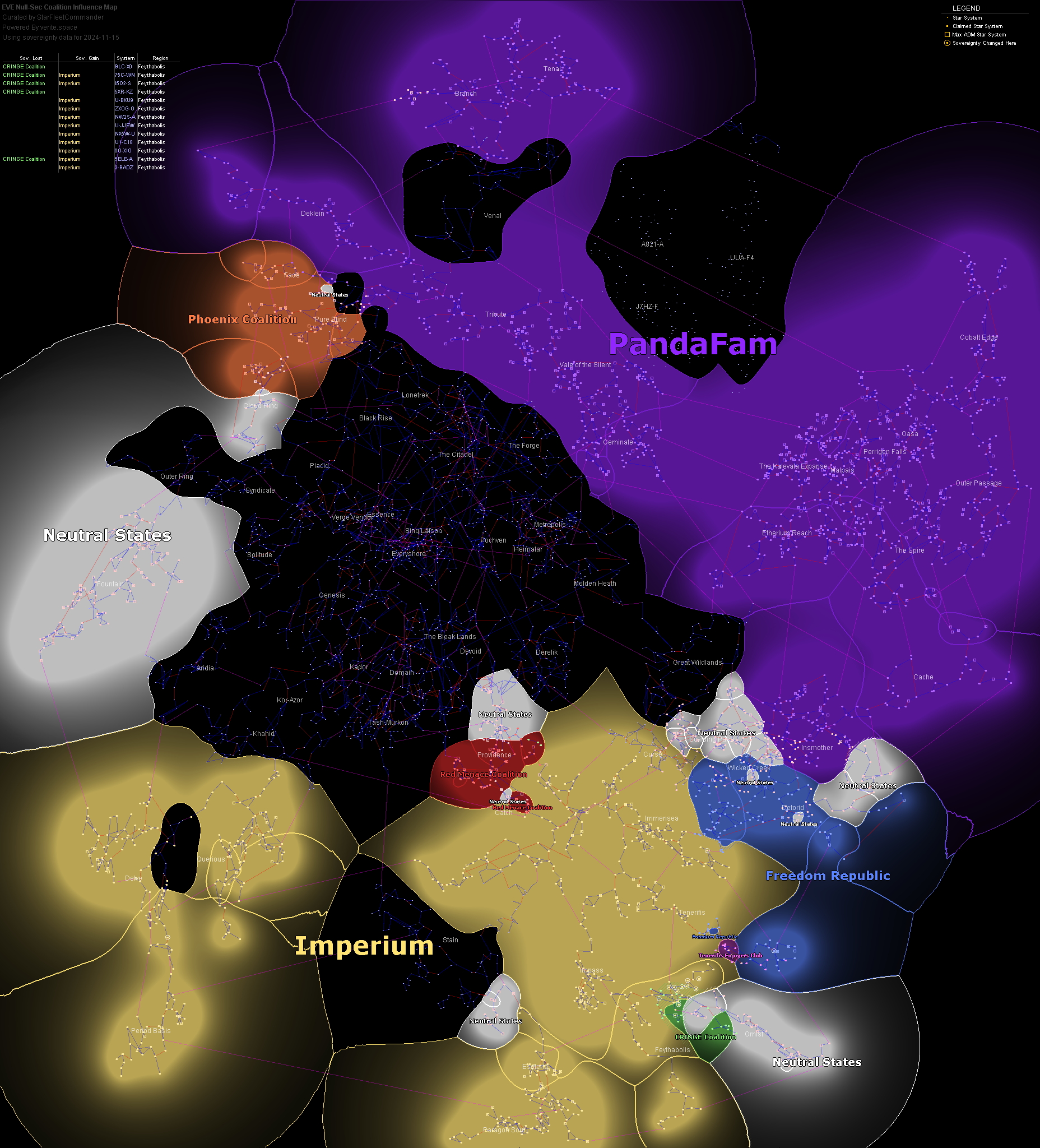 coalition map of New Eden, 2024-11-15