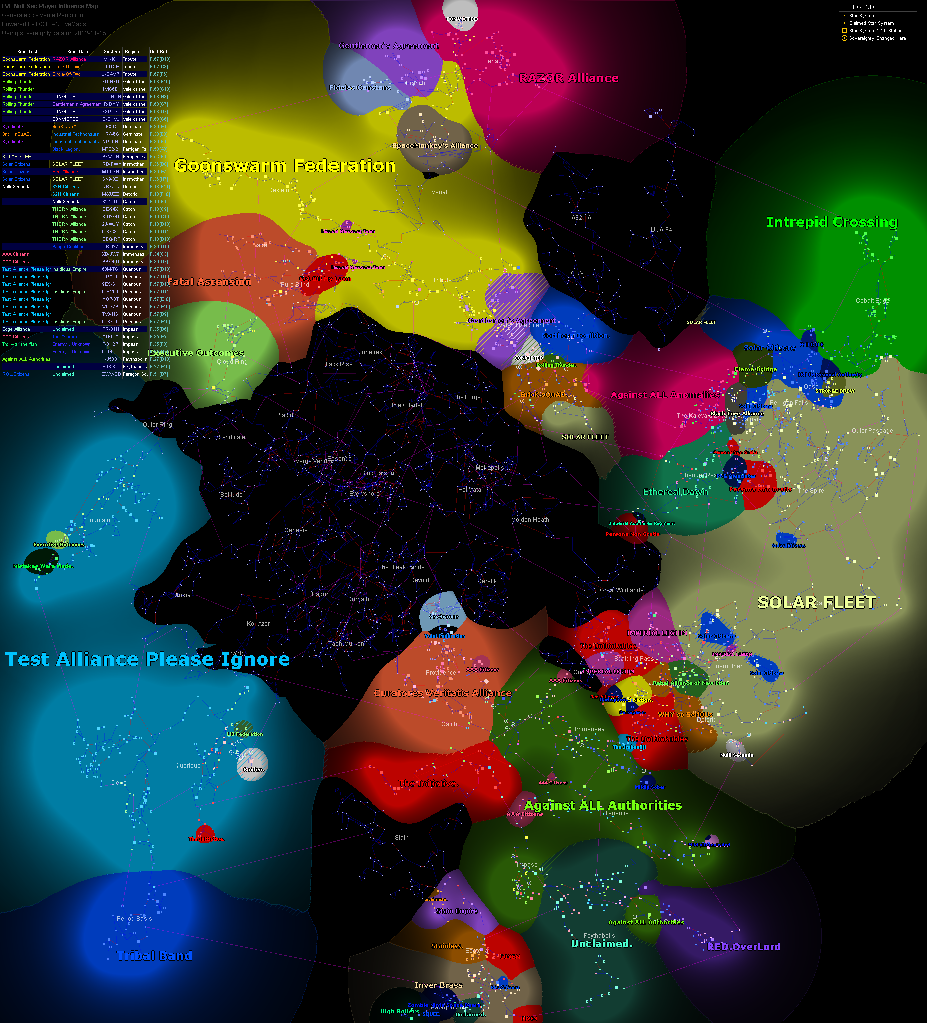 influence map of New Eden, 2012-11-15