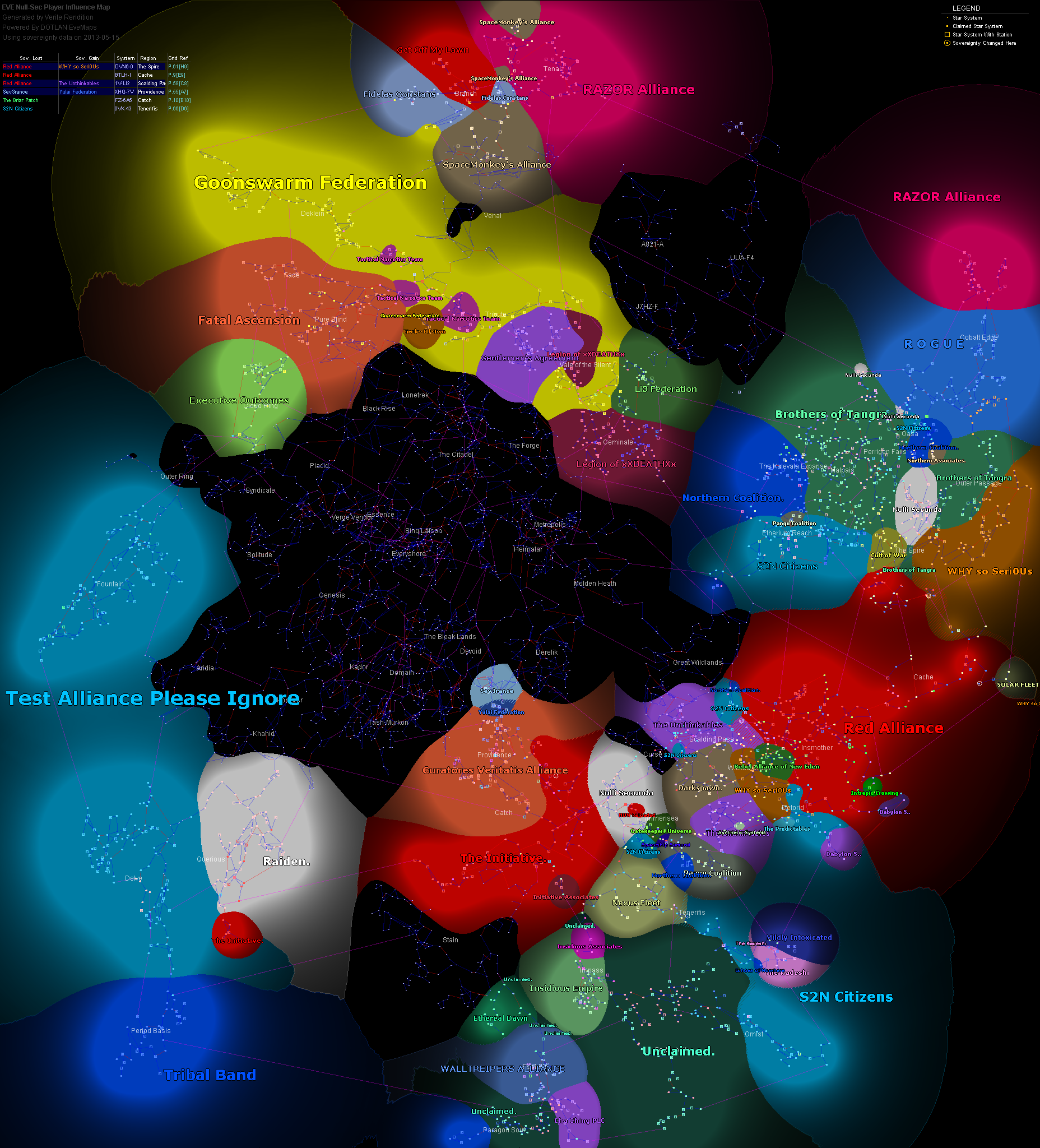 influence map of New Eden, 2013-05-15