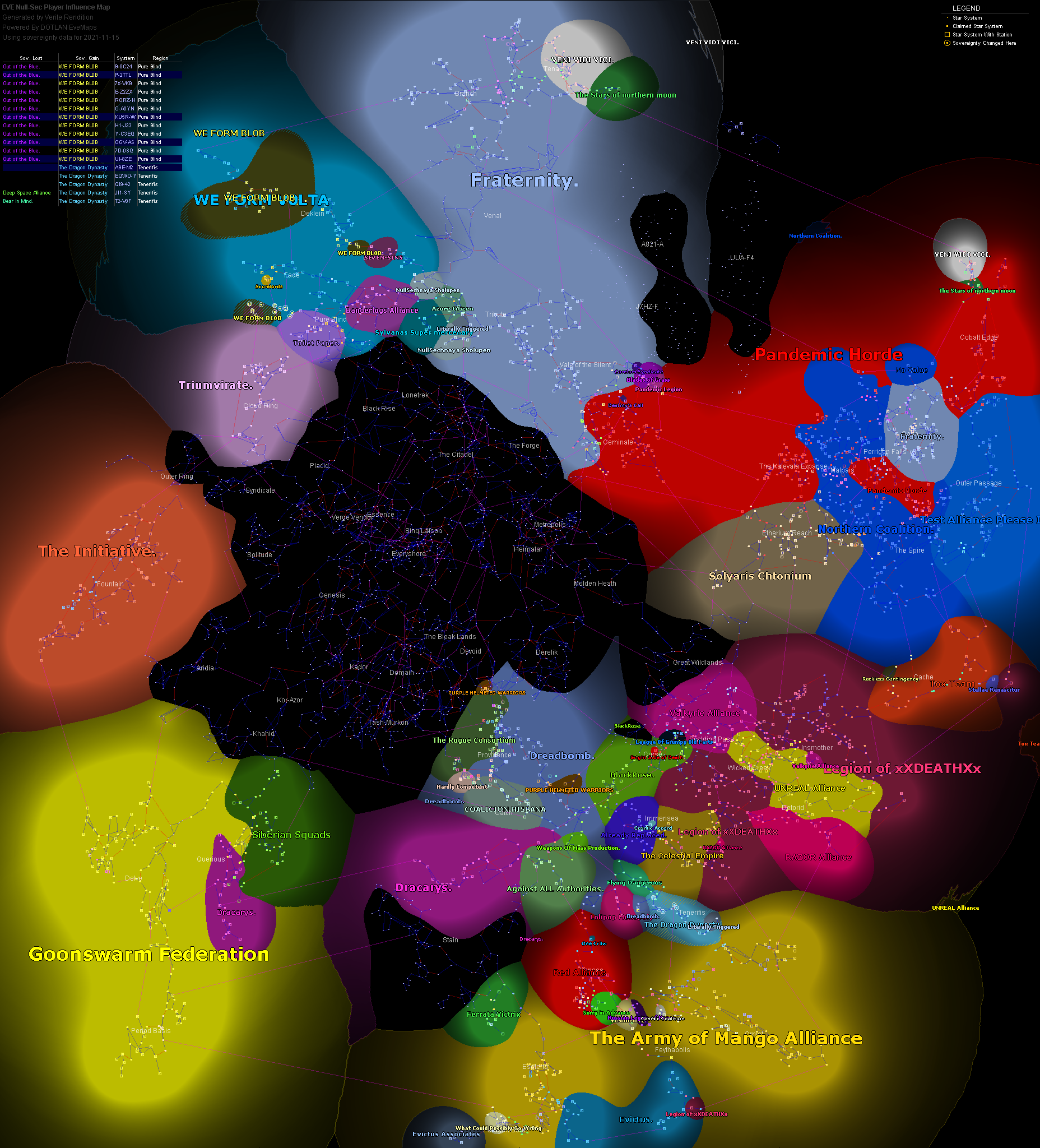 influence map of New Eden, 2021-11-15