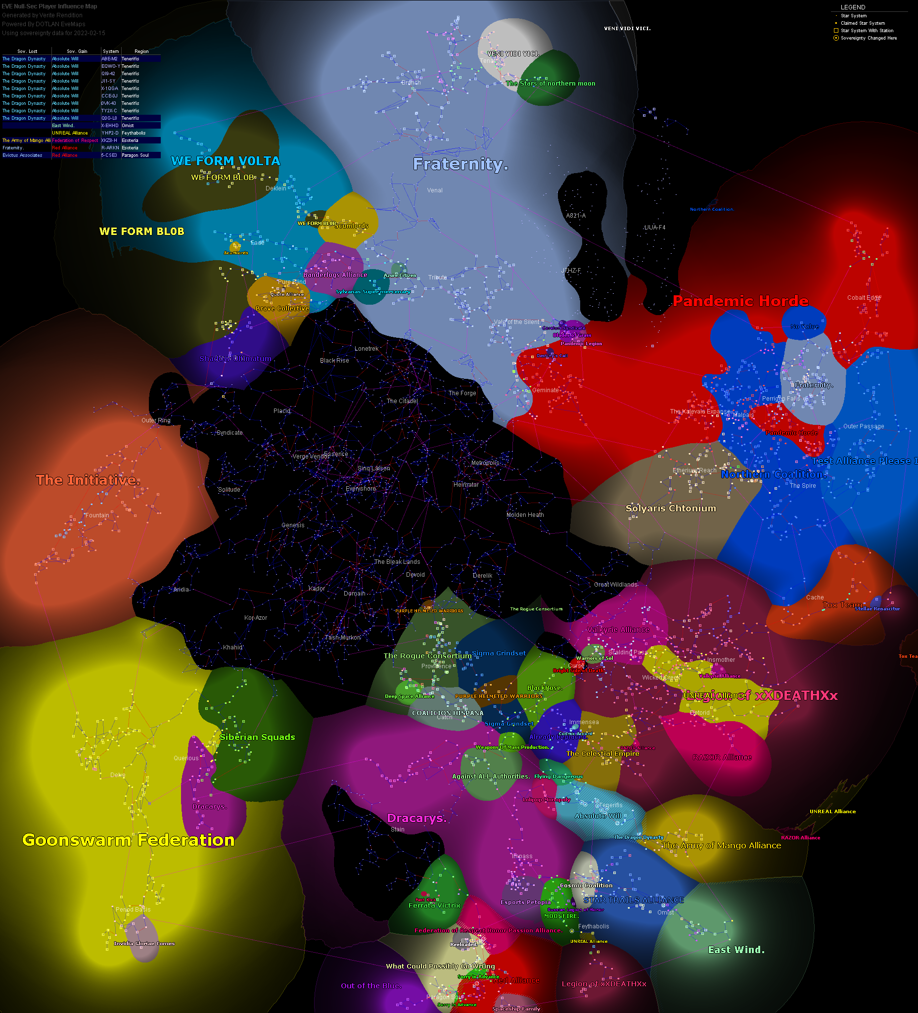 influence map of New Eden, 2022-02-15