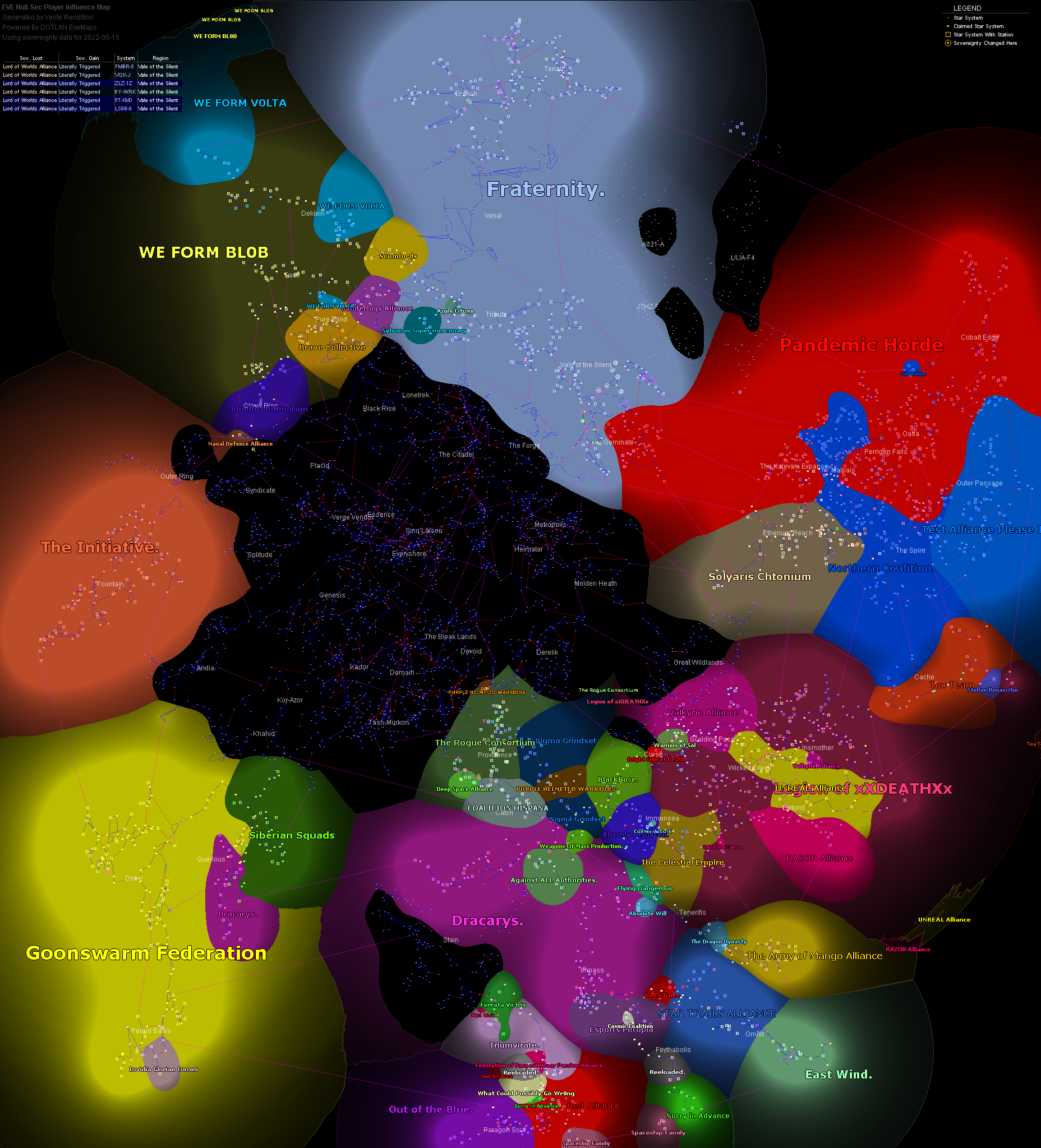 influence map of New Eden, 2022-05-15